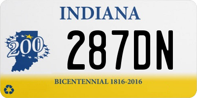 IN license plate 287DN