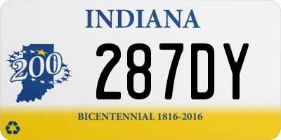 IN license plate 287DY