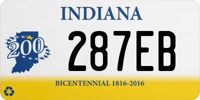 IN license plate 287EB