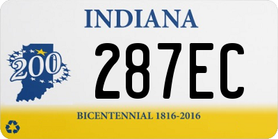 IN license plate 287EC