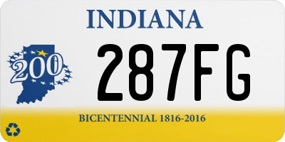 IN license plate 287FG