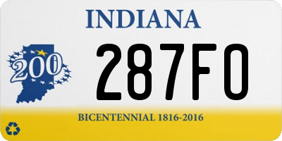 IN license plate 287FO