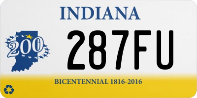 IN license plate 287FU