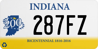 IN license plate 287FZ