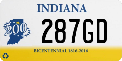 IN license plate 287GD