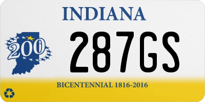 IN license plate 287GS