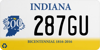 IN license plate 287GU