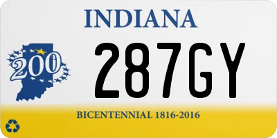 IN license plate 287GY