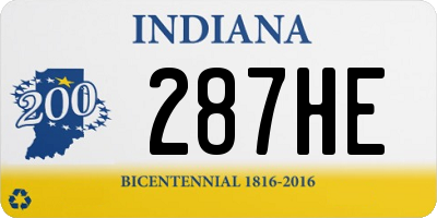 IN license plate 287HE