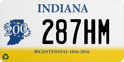 IN license plate 287HM