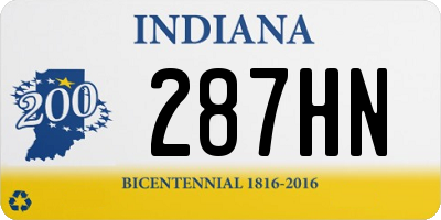 IN license plate 287HN