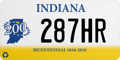 IN license plate 287HR