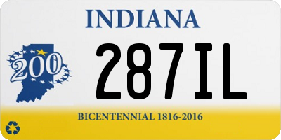 IN license plate 287IL