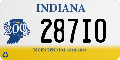 IN license plate 287IO