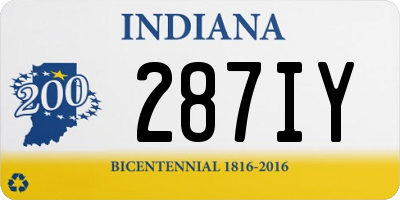 IN license plate 287IY