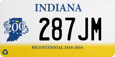 IN license plate 287JM