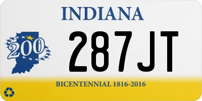 IN license plate 287JT