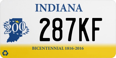 IN license plate 287KF