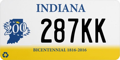 IN license plate 287KK