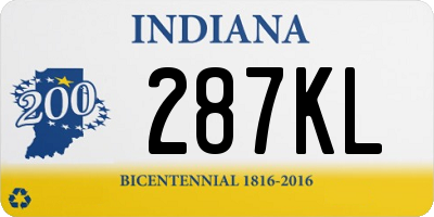 IN license plate 287KL