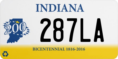 IN license plate 287LA