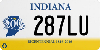 IN license plate 287LU