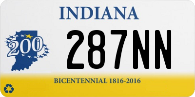 IN license plate 287NN