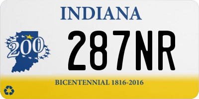 IN license plate 287NR