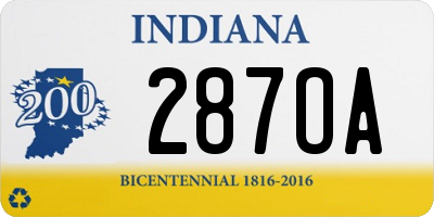 IN license plate 287OA