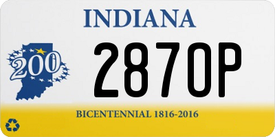 IN license plate 287OP