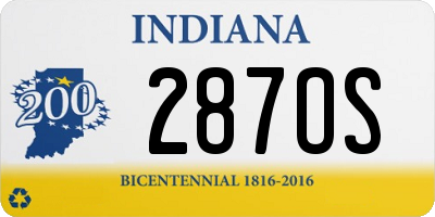 IN license plate 287OS