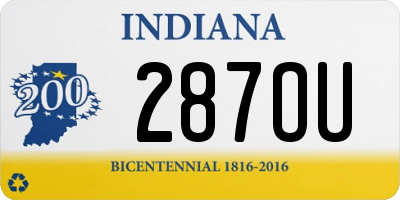 IN license plate 287OU