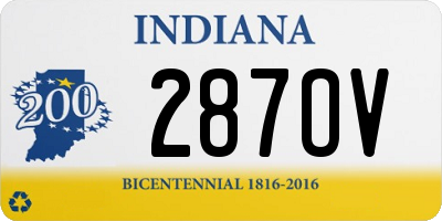 IN license plate 287OV