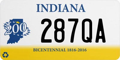 IN license plate 287QA