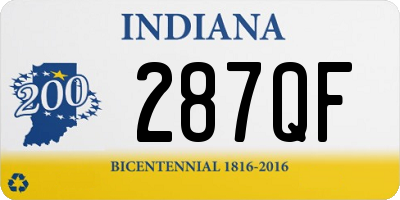 IN license plate 287QF