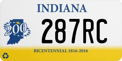 IN license plate 287RC