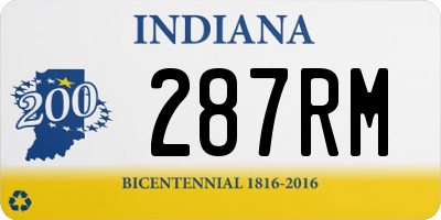 IN license plate 287RM