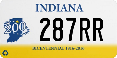 IN license plate 287RR