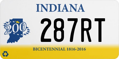 IN license plate 287RT