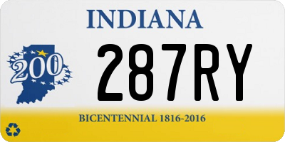 IN license plate 287RY