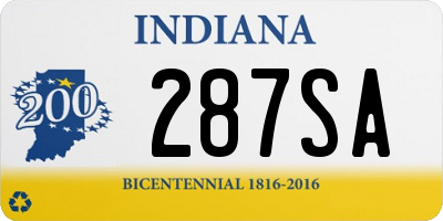 IN license plate 287SA