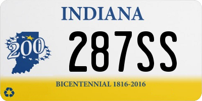 IN license plate 287SS