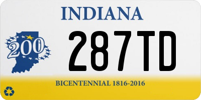 IN license plate 287TD