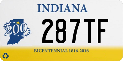 IN license plate 287TF