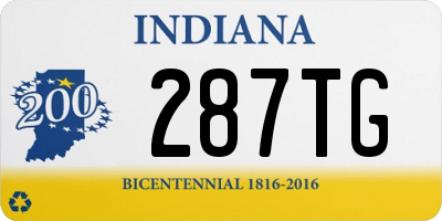 IN license plate 287TG