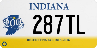 IN license plate 287TL