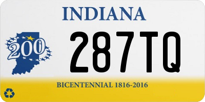 IN license plate 287TQ