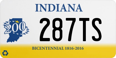 IN license plate 287TS