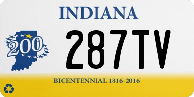 IN license plate 287TV