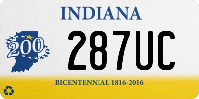 IN license plate 287UC